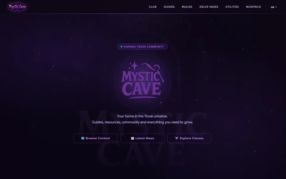 The Mystic Cave homepage