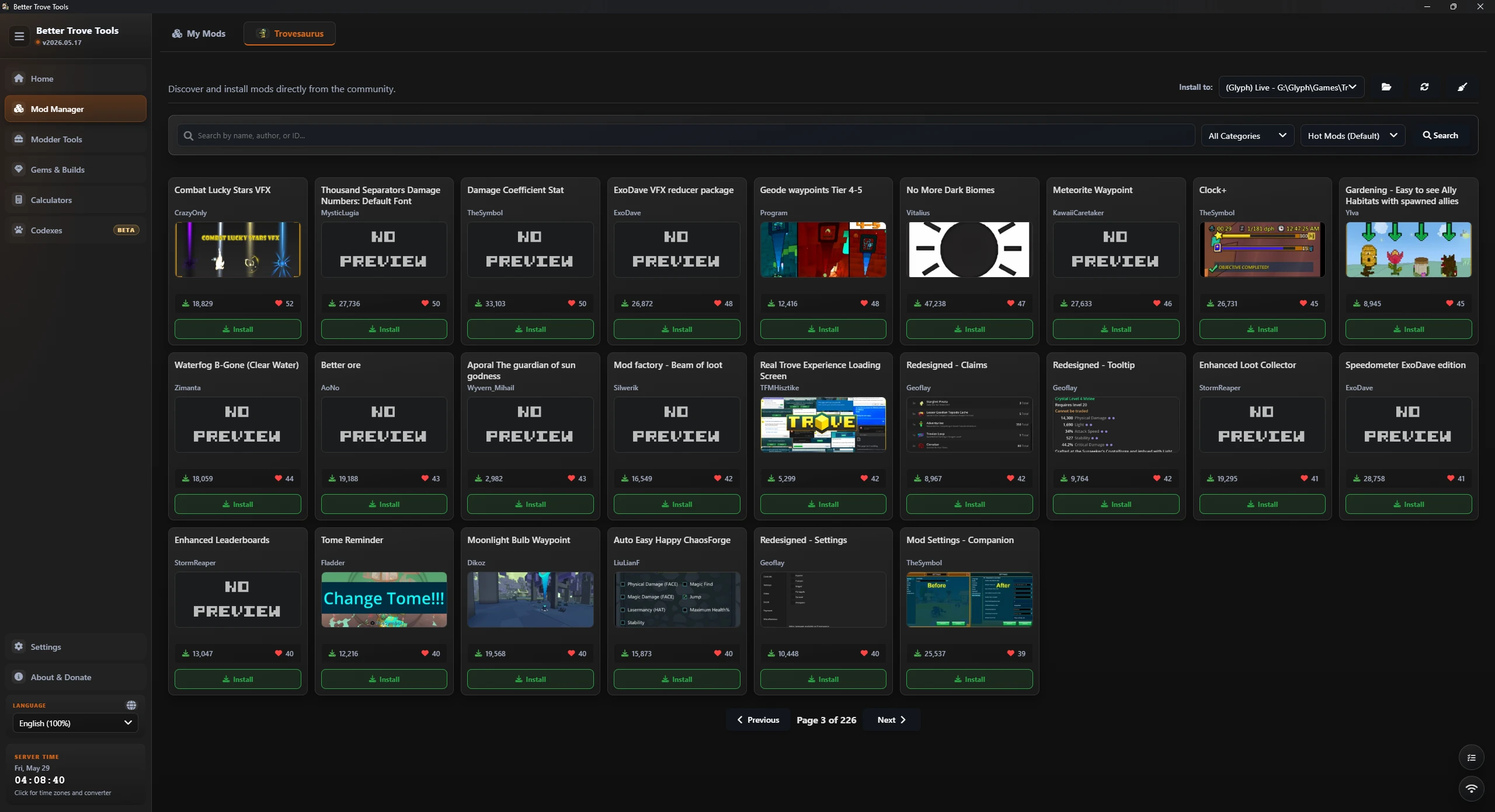 Trovesaurus Browser